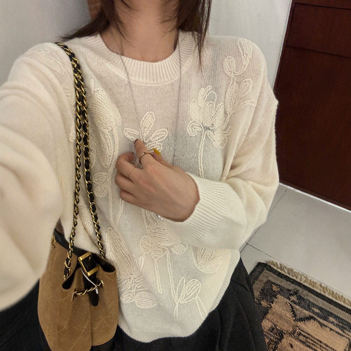 重工刺绣羊毛针织衫女欧洲站毛衣