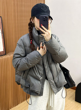假两件拼接面包羽绒服女欧货外套