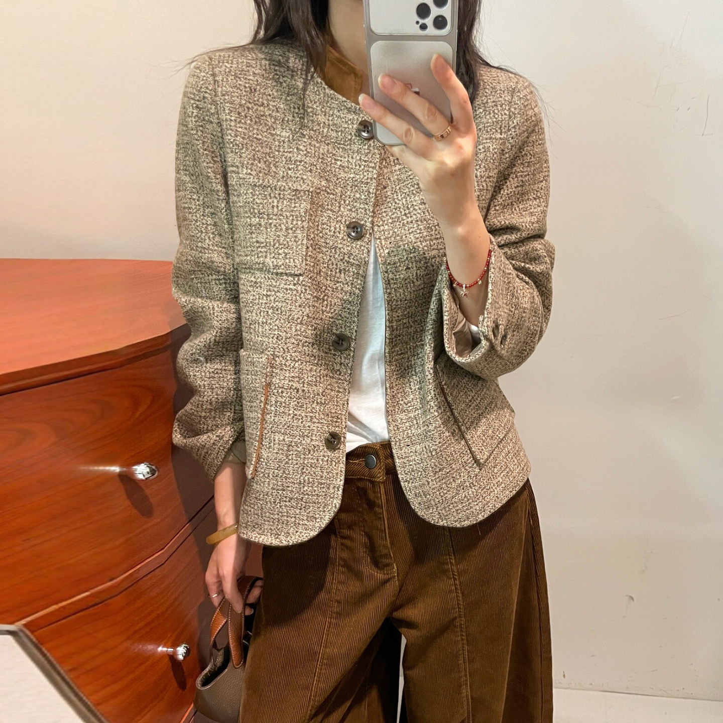 小香风粗花呢短外套女欧洲站上衣