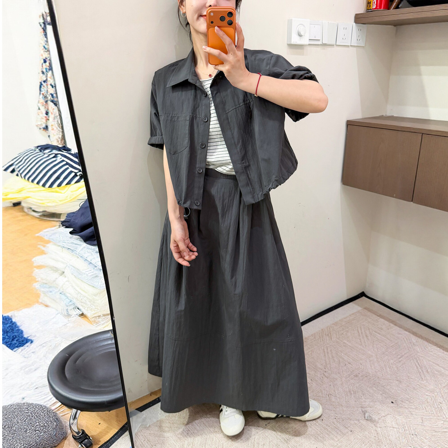 POLO领防晒衣A字半身裙两件套装女欧洲站2026夏季新款欧货女装潮
