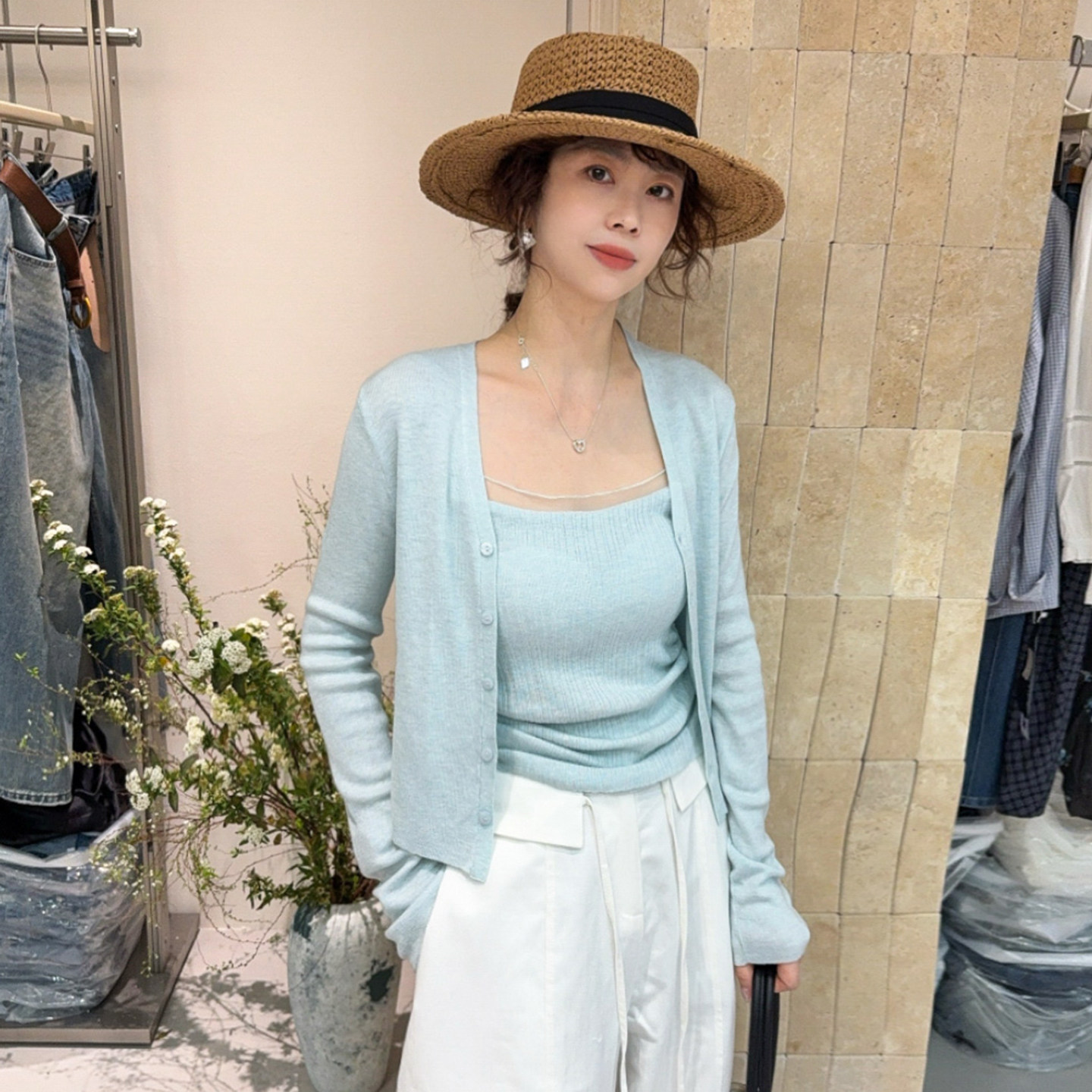 冰丝针织开衫吊带背心两件套上衣女欧洲站2026春装新款欧货女装潮