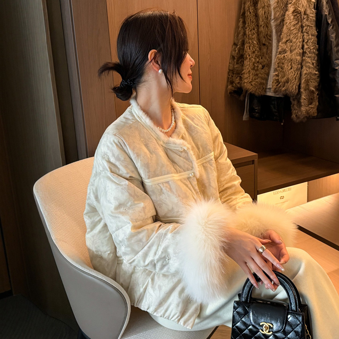 新中式国风狐狸毛羽绒服女欧洲站2025冬装新款欧货女装时尚外套潮,女装/女士精品,羽绒服,淘宝优惠券,粉丝福利购,淘宝优惠卷