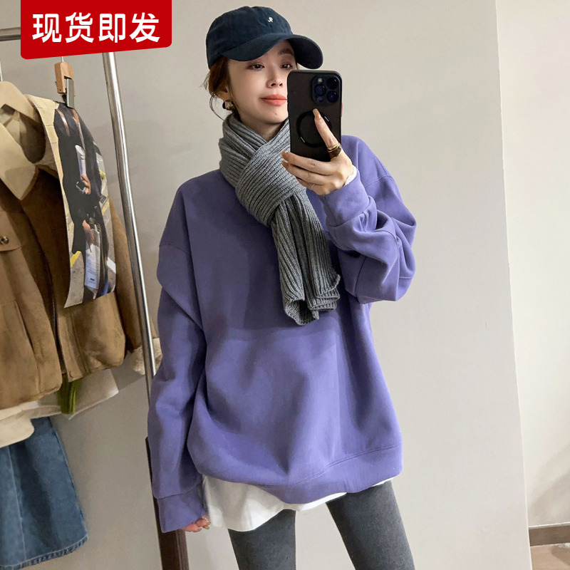 配围巾空气棉加绒卫衣女欧货上衣