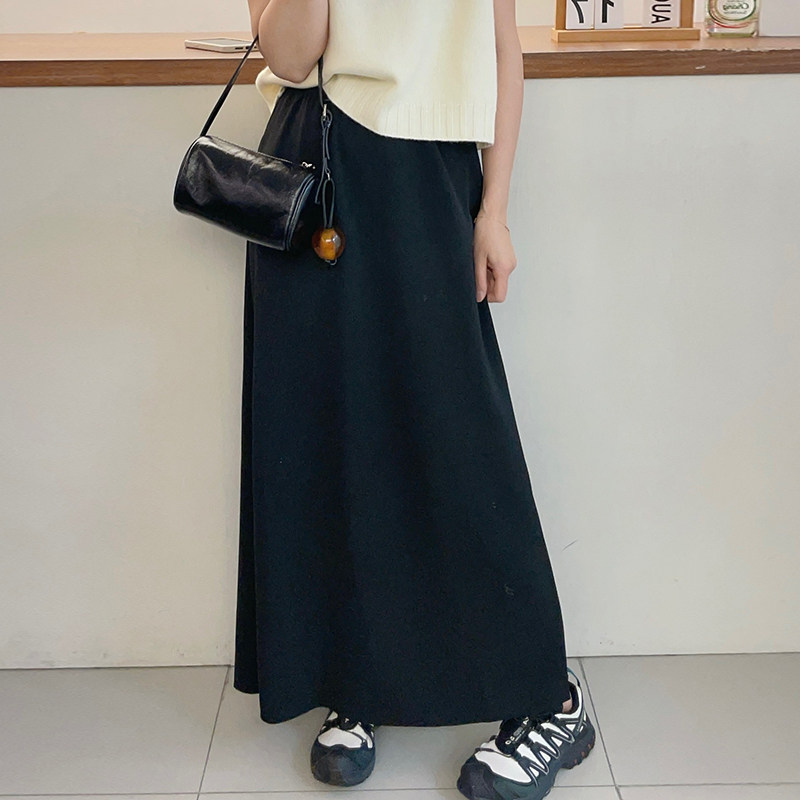 侧边开叉a字半身裙女欧洲站2024早秋新款欧货女装一步裙包臀裙潮