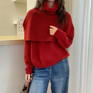 欧货女装 新款 潮 两件套上衣女欧洲站2025冬装 镂空亮丝绵羊毛针织衫