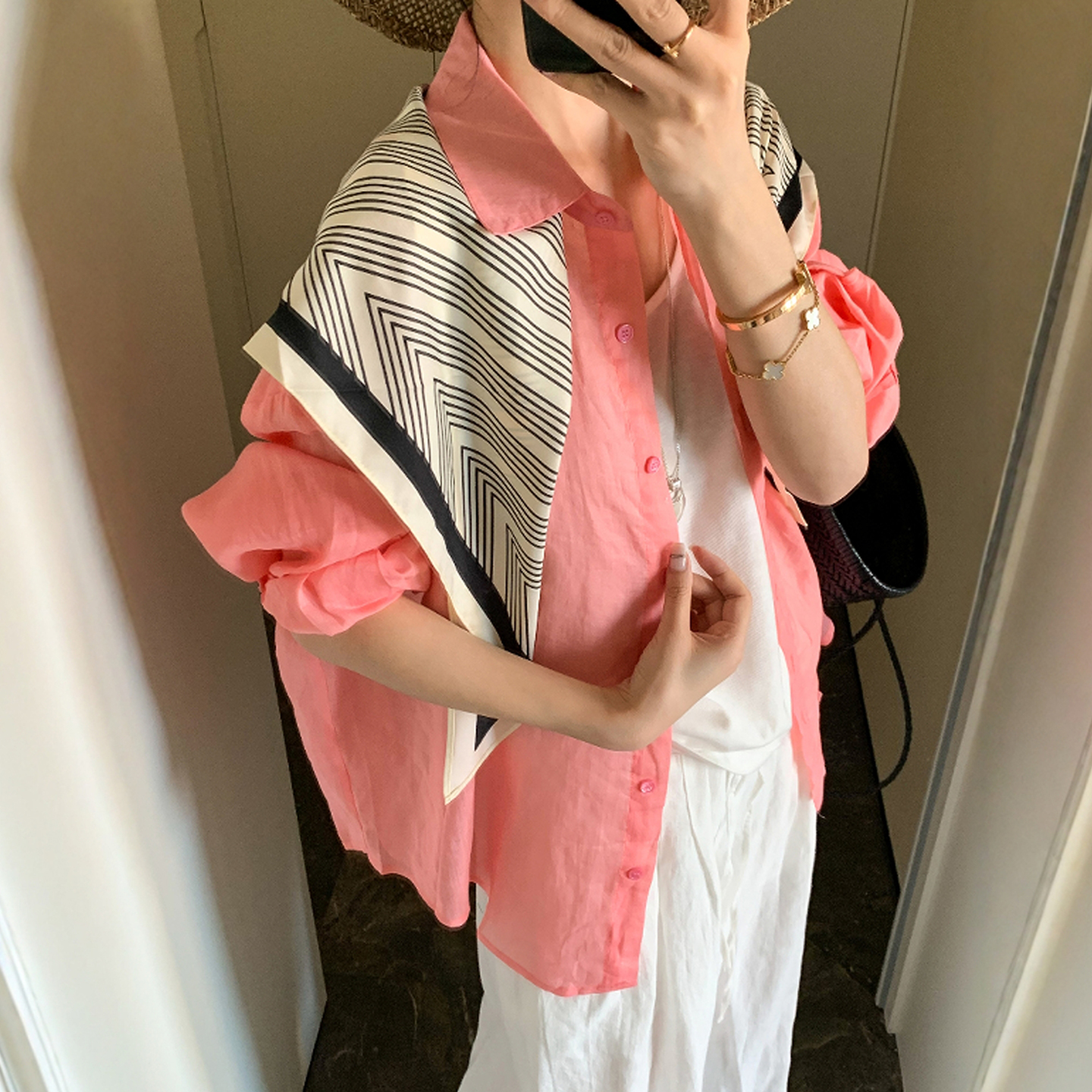 配披肩防晒棉麻衬衫女欧洲站2025夏装新款欧货女装时尚洋气上衣潮
