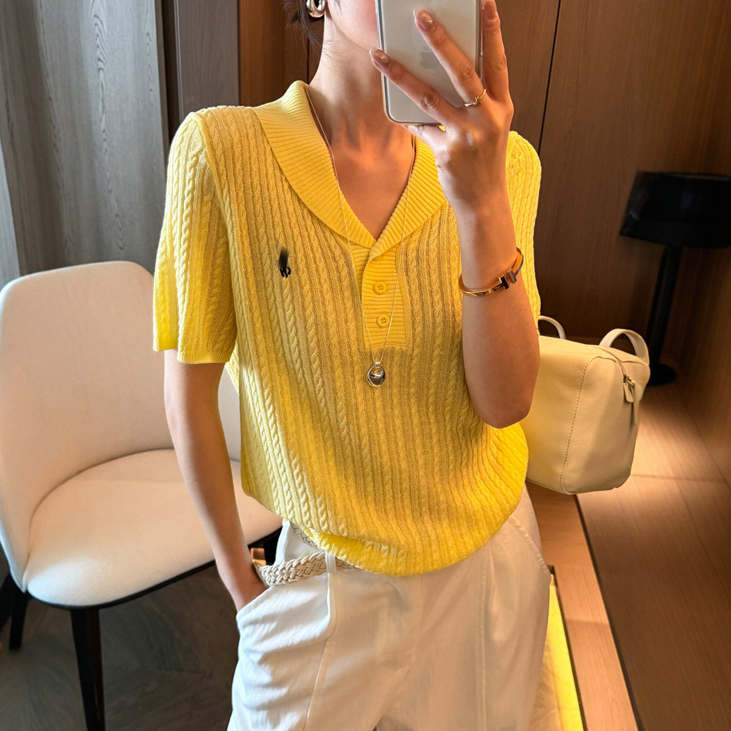 复古刺绣青果领冰丝针织衫女欧洲站2026春装新款欧货女装打底衫潮