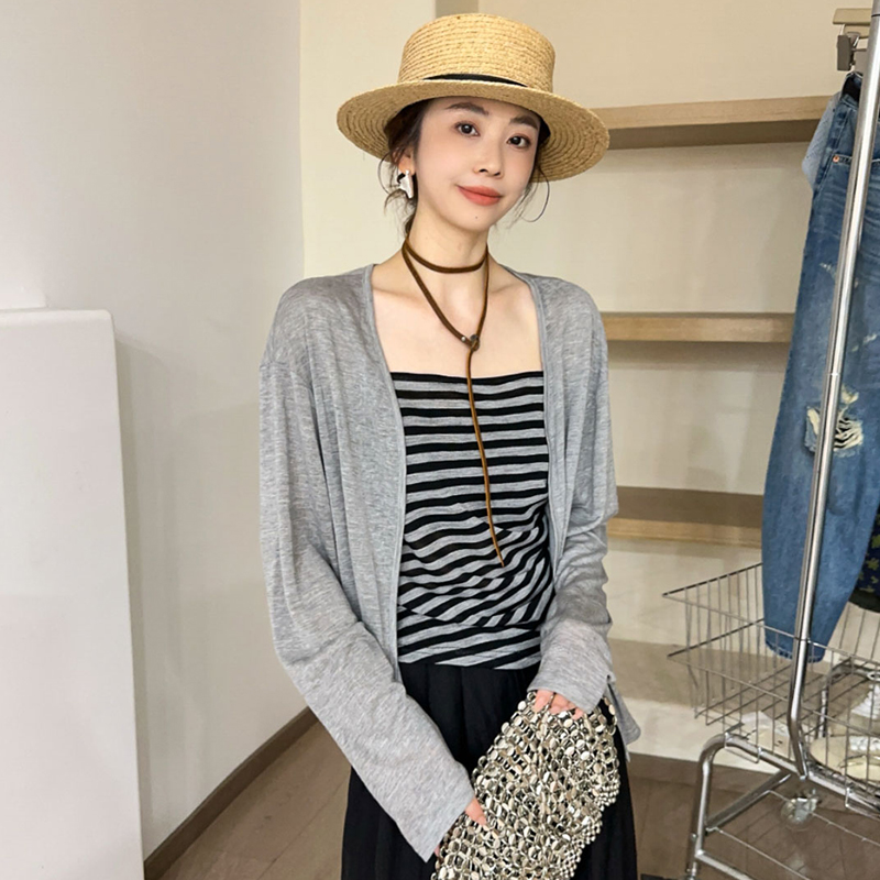亚麻针织开衫吊带背心两件套上衣女欧洲站2025夏装新款欧货女装潮