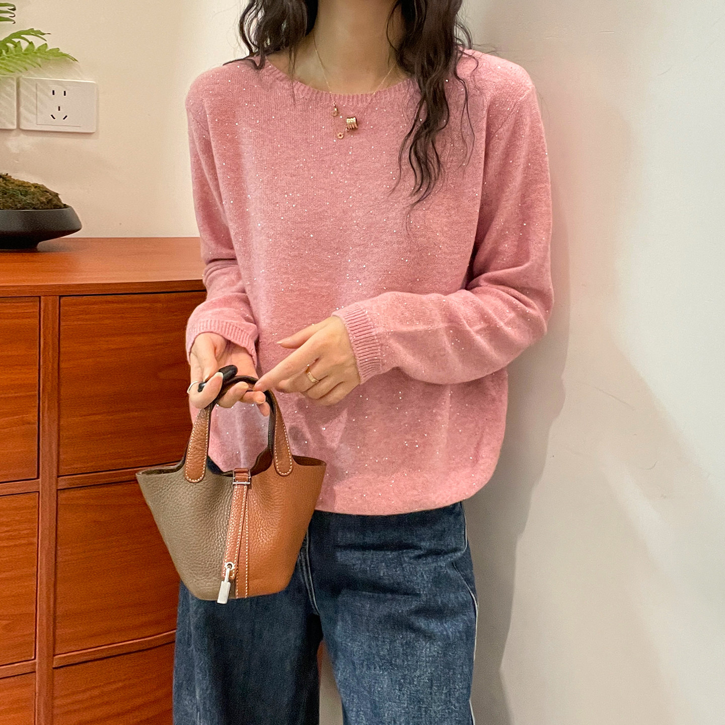 重工亮片羊毛针织衫女欧洲站毛衣