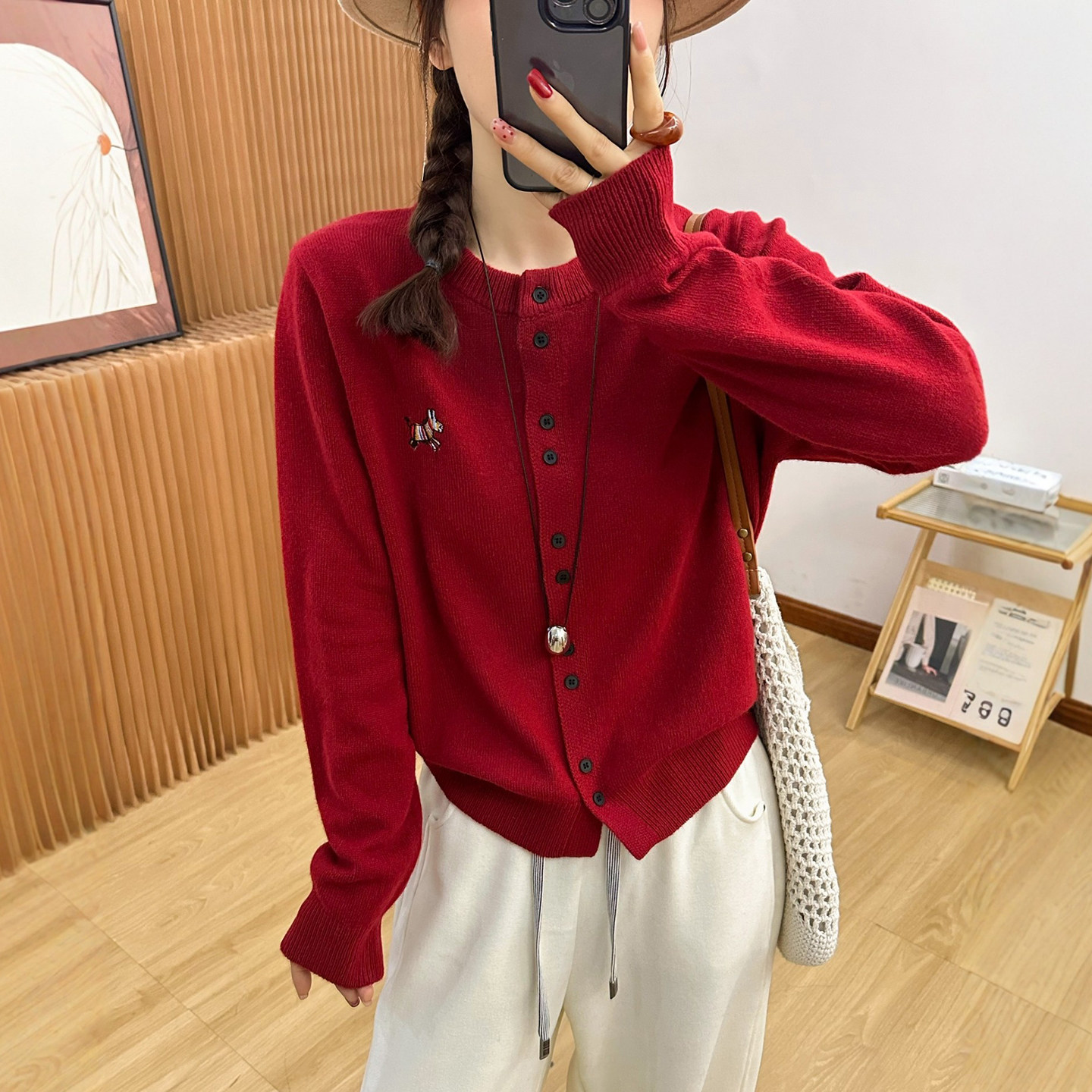 彩色小马细羊毛针织开衫女欧洲站2025冬装新款欧货女装毛衣外套潮,女装/女士精品,毛针织衫,淘宝优惠券,粉丝福利购,淘宝优惠卷