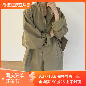 英伦风立领休闲风衣女欧洲站秋装2023新款欧货女装时尚洋气外套潮