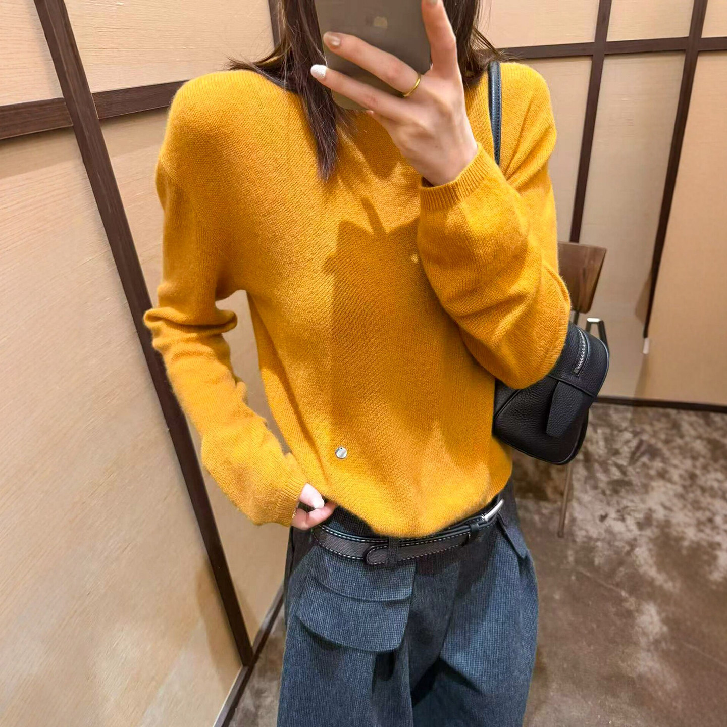 糖果色贝壳扣羊毛针织衫女欧洲站