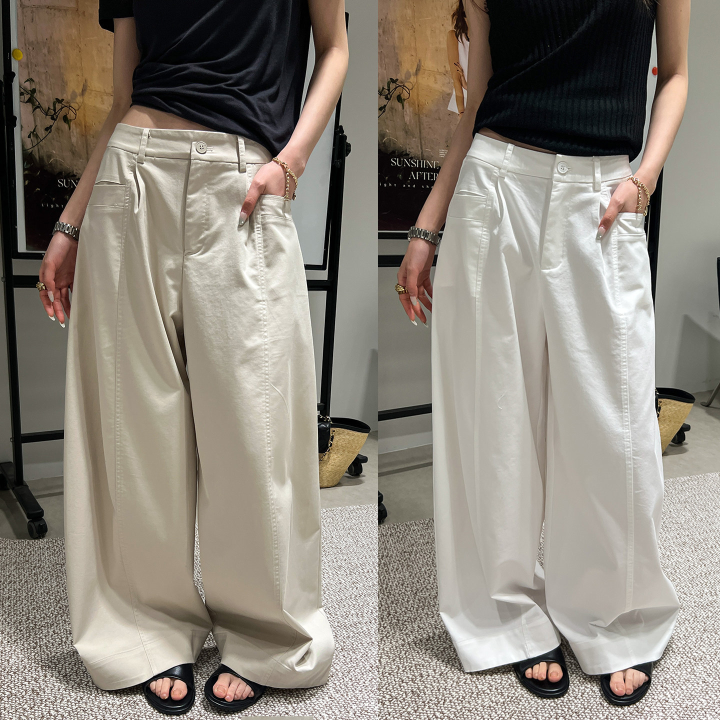 复古拖地工装阔腿裤女欧洲站2026春装新款欧货女装西装裤休闲裤潮