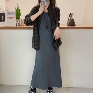 设计感坑条背心连衣裙女欧洲站2024早秋新款欧货女装直筒打底裙潮