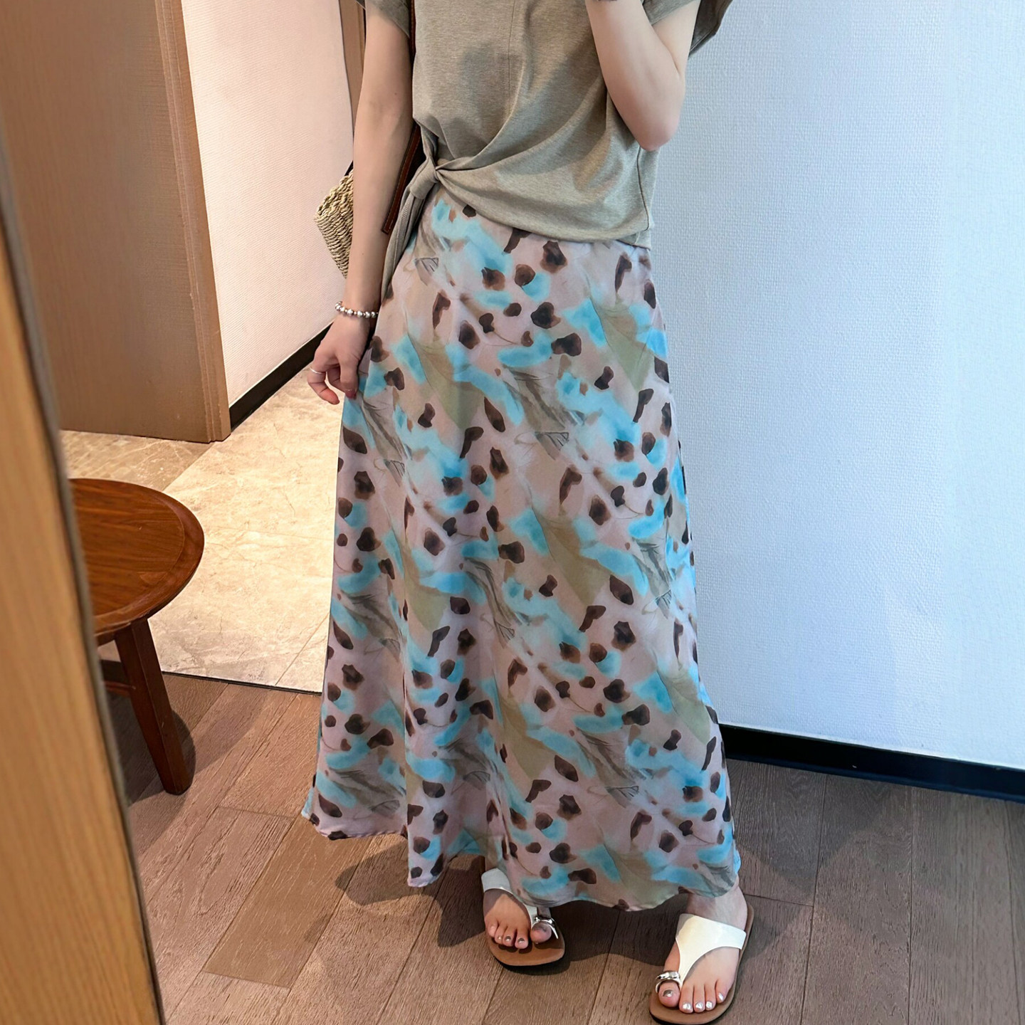 复古印花A字半身裙女欧洲站2026夏季新款欧货女装一步裙包臀裙潮