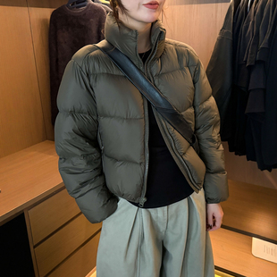 加厚短外套潮 欧货女装 95%白鸭绒面包羽绒服女欧洲站2025冬装 新款