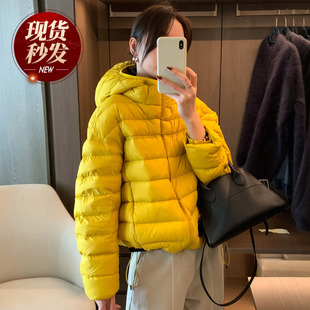 复古连帽排骨羽绒服外套女欧洲站2025冬装新款欧货女装短款上衣潮