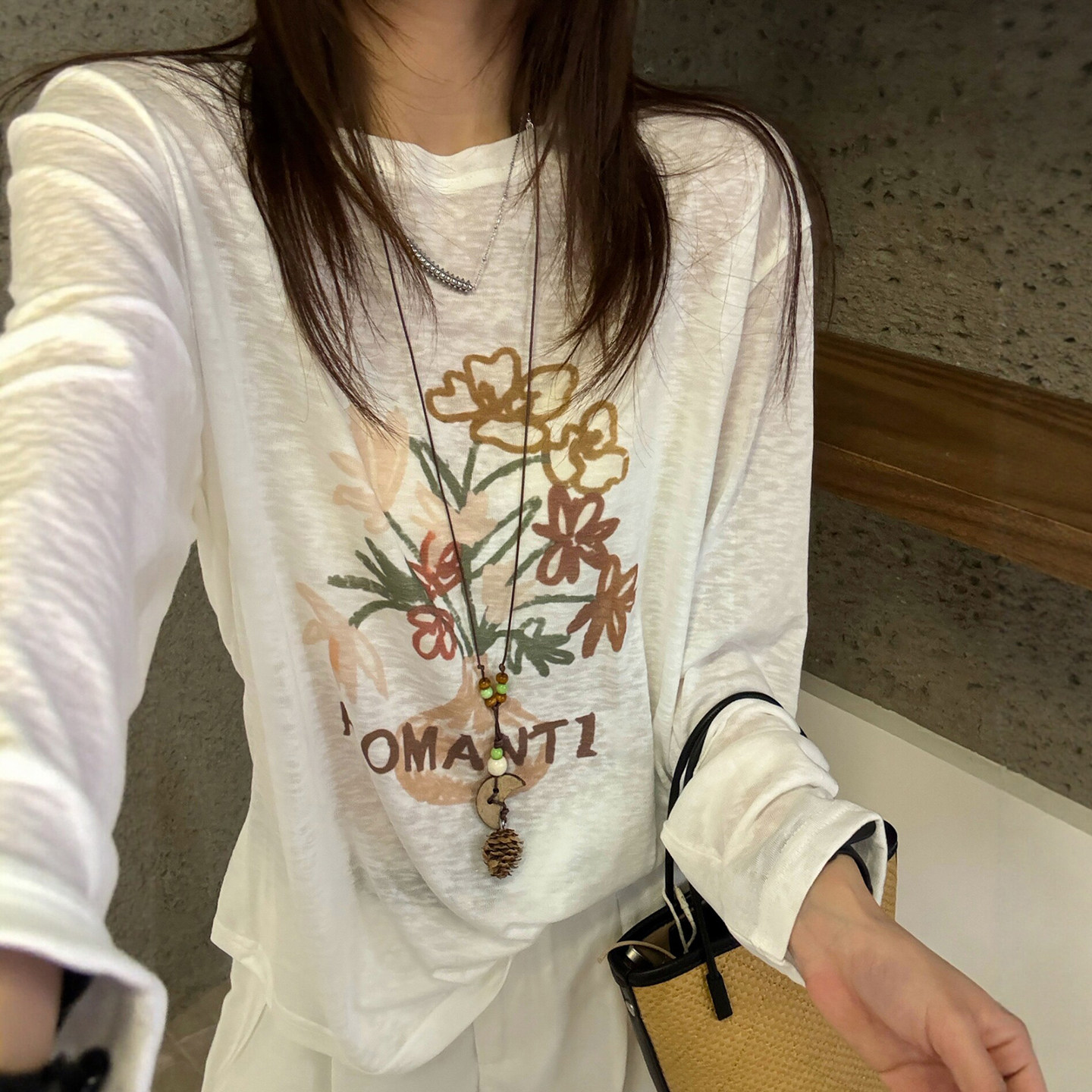 重工刺绣防晒面膜T恤女欧洲站2026夏装新款欧货女装打底衫上衣潮