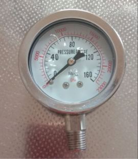 Y60高压液压表抗震仪表抗震压力表160Mpa不锈钢压力表Zg1/4