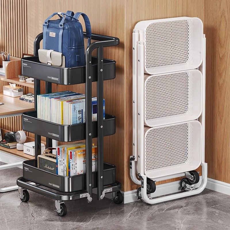 贝凯书包置物架移动小推车带轮桌边放包神器初高中落地书本收纳架