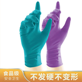 一次性特厚型加厚蓝丁腈机械橡胶乳胶劳保防油耐油耐酸碱卫生手套