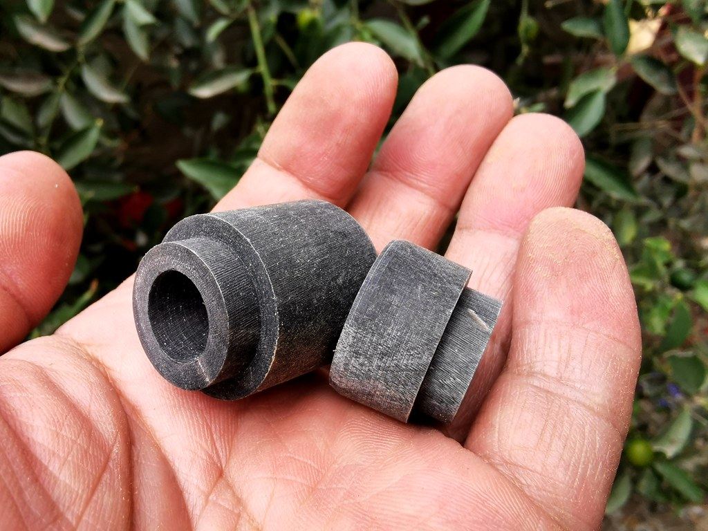 真牛角笛头,黑牛角笛饰,笛头,笛尾,笛子镶头