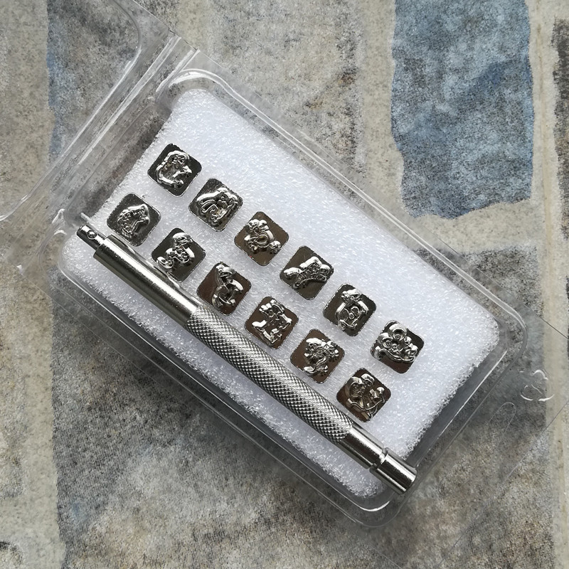 皮雕印花工具促销皮革美式DIY印刻压花印章十二生肖皮艺 标准尺寸