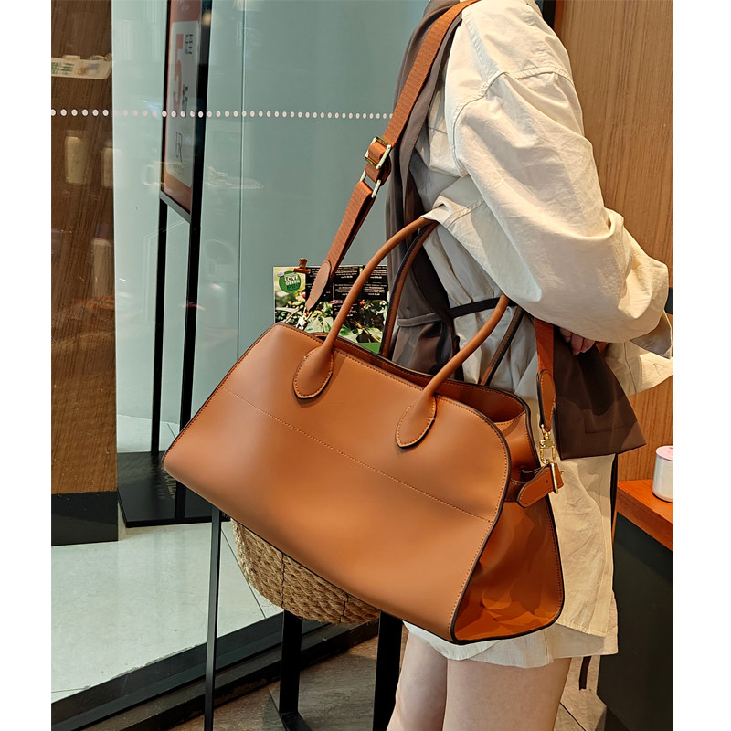 2024新款高级感真皮女包手提包牛皮时尚欧货单肩包爆款小众设计感