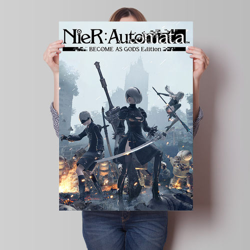 尼尔机械纪元动漫海报2B小姐姐游戏二次元壁纸宿舍卧室墙贴纸