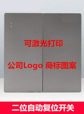 86型灰色二位触点自动复位回弹开关按钮 强弱电路触发式常开回位