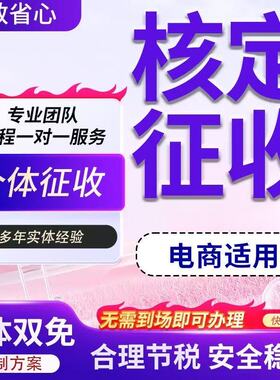 个体户核定征收营业执照代办全程代理无需到场快速下证合规性保障