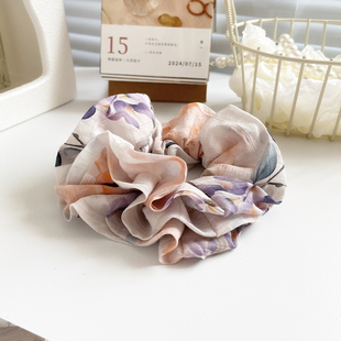 森系少女花朵发圈女大肠圈文艺头绳高弹力发绳皮筋丸子头花发饰品