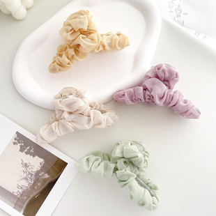 超仙高级感抓夹大号雪纺发饰发抓盘发夹子后脑勺头饰女发卡鲨鱼夹