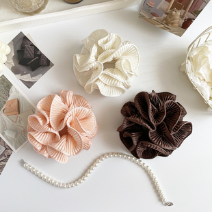 高级感风琴大肠圈大号发圈气质头绳复古发饰盘发绳马尾丸子头饰女