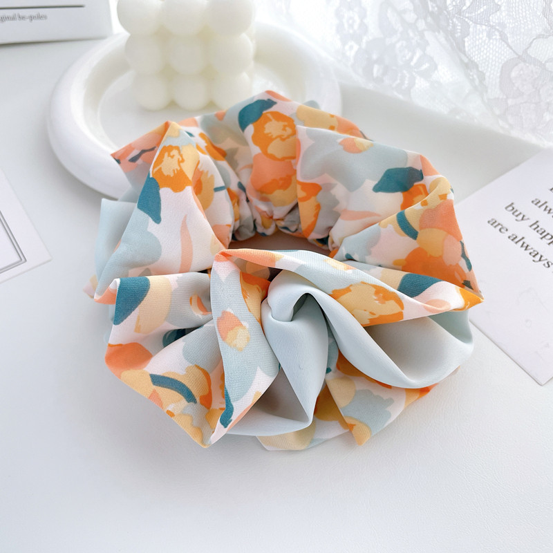 桃子柚发圈雪纺甜美超大发绳