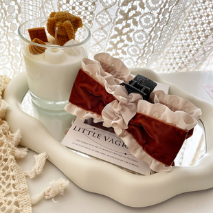 ins甜美复古丝绒蝴蝶结抓夹法式 发抓盘发夹后脑勺大号头饰发饰女