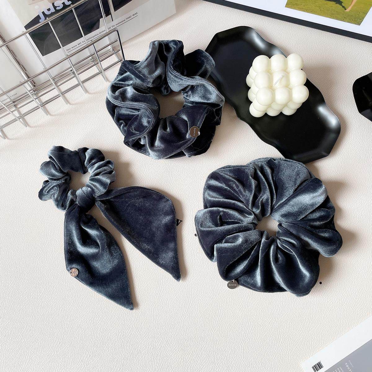 高级感灰色丝绒发圈复古飘带发饰大肠圈女法式慵懒发绳头绳丸子头,饰品/流行首饰/时尚饰品新,发饰,淘宝优惠券,粉丝福利购,淘宝优惠卷