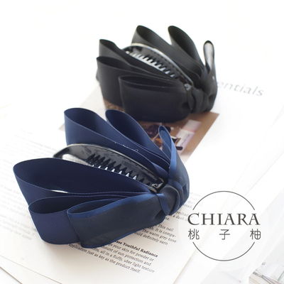 包邮日本仙女发夹雪纺缎带向下