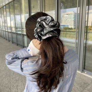 2025法式 高级感大肠圈女ins细闪发圈丸子头饰盘发绳扎马尾发饰品