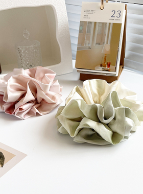 青玉案原创高级感发饰大肠发圈气质皮筋国风发绳缎面头饰丸子头花