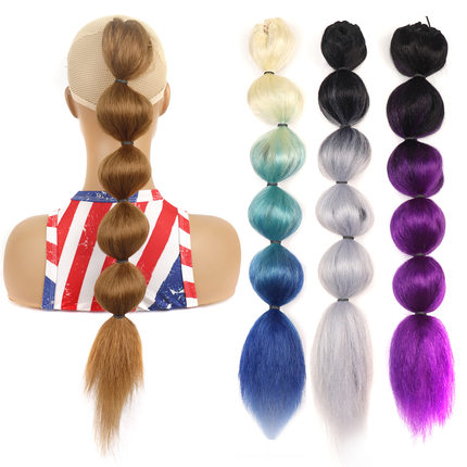 灯笼泡泡马尾辫抽绳式Drawstring Lantern Bubble Ponytails Hair
