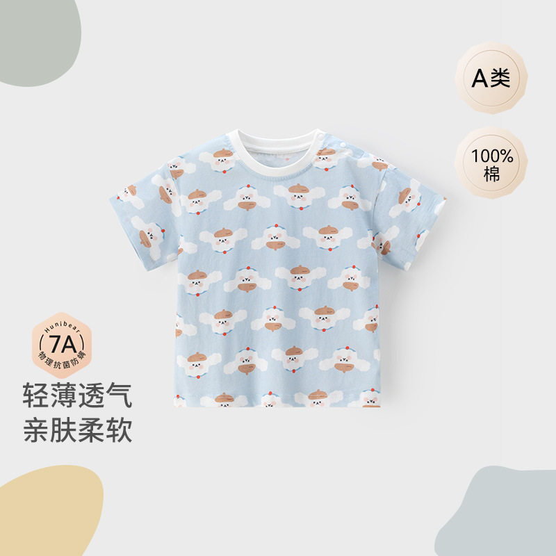小男童夏季短袖，舒适透气百搭图片