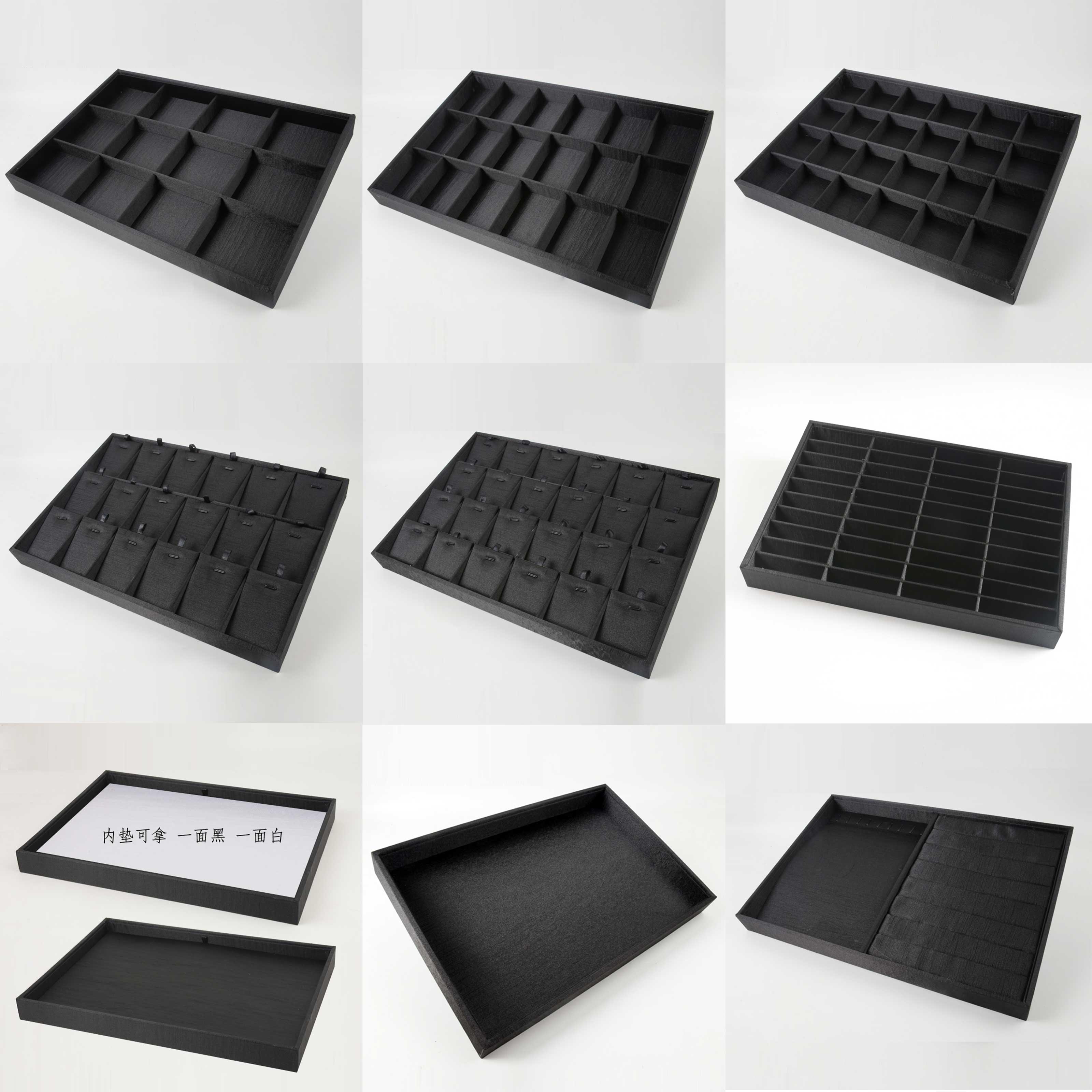 拉丝布黑色PU盘饰品展示