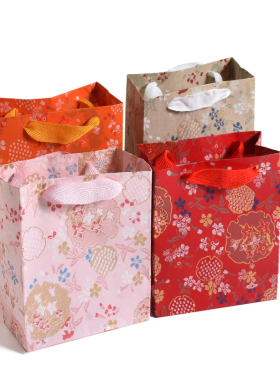 中国风典雅复古礼品纸袋红色手提袋中国风茶叶珠宝首饰包装纸袋子