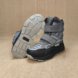 出口冬款外贸男童户外防水加厚羊毛零下30度保暖帅气小学生雪地靴