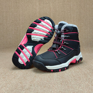 出俄罗斯孤品30.5码 外贸女童高帮防水保暖零下20度雪地靴耐磨防滑