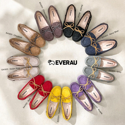 EVERAU澳洲新款平底休闲豆豆鞋真皮舒适女鞋EA1011