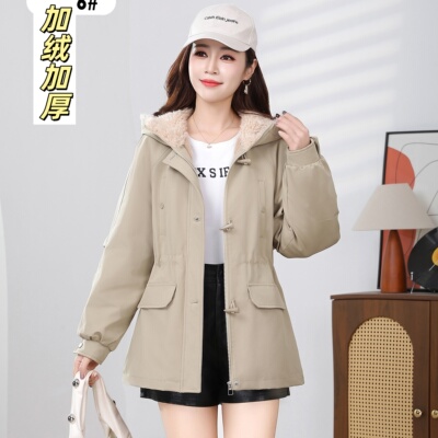 时尚百搭显瘦休闲加厚外套中长款