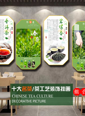 茶叶店背景墙装饰挂画茶文化挂画