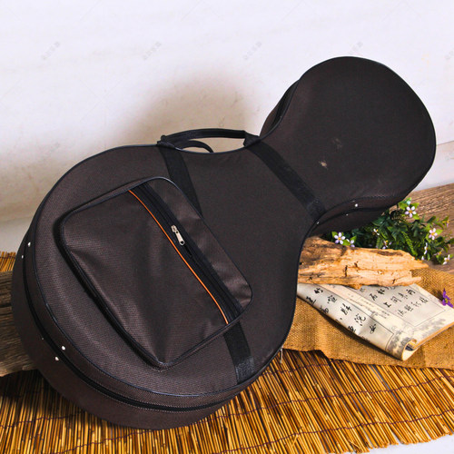 中阮琴盒咖啡色双肩背包套